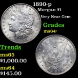 1890-p Morgan Dollar $1 Grades Choice+ Unc