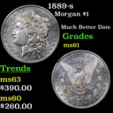 1889-s Morgan Dollar $1 Grades BU+