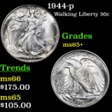 1944-p Walking Liberty Half Dollar 50c Grades GEM+ Unc