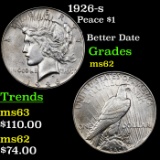 1926-s Peace Dollar $1 Grades Select Unc