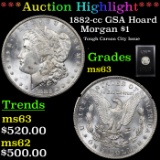 ***Auction Highlight*** 1882-cc GSA Hoard Morgan Dollar $1 Grades Select Unc (fc)