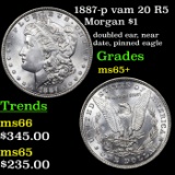 1887-p vam 20 R5 Morgan Dollar $1 Grades GEM+ Unc