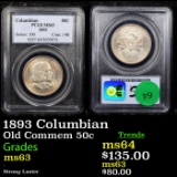 PCGS 1893 Columbian Old Commem Half Dollar 50c Graded ms63 By PCGS