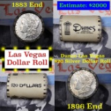 ***Auction Highlight*** Full Morgan/Peace Casino Las Vegas Dunes silver $1 roll $20, 1883 & 1896 end