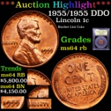 ***Auction Highlight*** 1955/1955 DDO Lincoln Cent 1c Graded Choice Unc RB By USCG (fc)