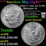 ***Auction Highlight*** 1889-cc vam 2A I2 R6 Morgan Dollar $1 Graded au58 Details By SEGS (fc)