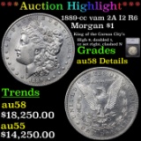 ***Auction Highlight*** 1889-cc vam 2A I2 R6 Morgan Dollar $1 Graded au58 Details By SEGS (fc)