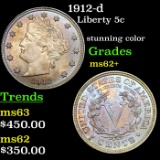 1912-d Liberty Nickel 5c Grades Select Unc