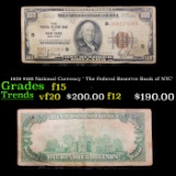 1929 $100 National Currency ' The Federal Resertve Bank of NYC' Grades f+