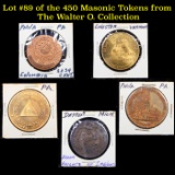 Lot #89 of the 450 Masonic Tokens from The Walter O. Collection