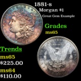 1881-s Morgan Dollar $1 Grades GEM Unc