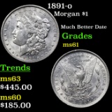 1891-o Morgan Dollar $1 Grades BU+