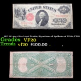 1917 $1 Large Size Legal Tender, Signatures of Spellman & White, FR39  Grades vf, very fine