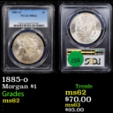 PCGS 1885-o Morgan Dollar $1 Graded ms62 By PCGS