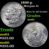 1899-p Morgan Dollar $1 Grades BU+