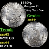 1885-p Morgan Dollar $1 Grades Choice+ Unc