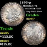 1896-p Morgan Dollar $1 Grades Choice+ Unc