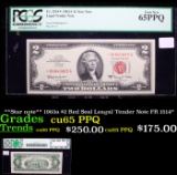 PCGS **Star note** 1963a $2 Red Seal Leagal Tender Note FR 1514* Graded cu65 PPQ By PCGS