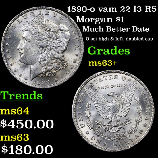 1890-o vam 22 I3 R5 Morgan Dollar $1 Grades Select+ Unc