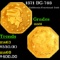 1871 BG-768 California Fractional Gold 25c Grades BU+