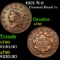 1831 N-6 Coronet Head Large Cent 1c Grades xf