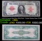1923 $1 Large Size Rare Red Seal  United States Note FR-40 Grades vf+