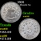 1868 Shield Nickel 5c Grades Choice AU/BU Slider+