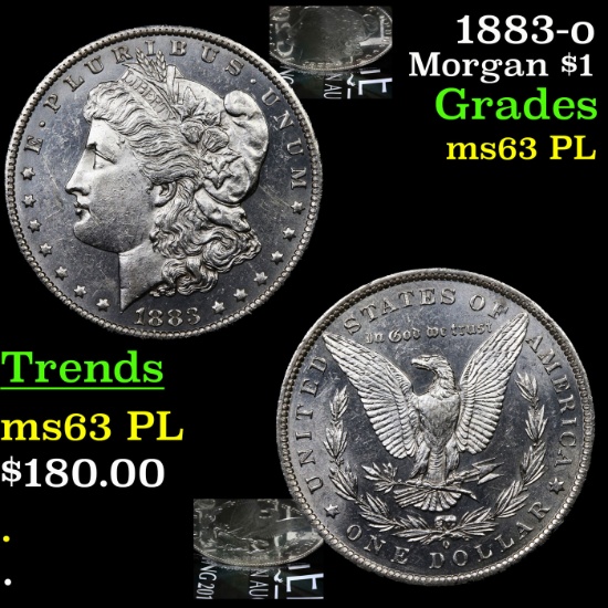 1883-o Morgan Dollar $1 Grades Select Unc PL