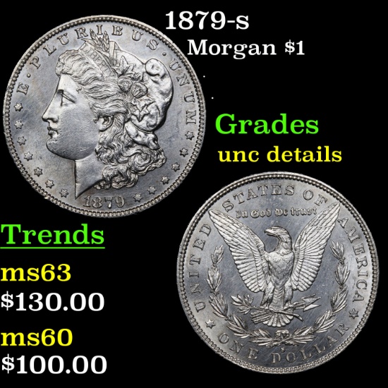 1879-s Morgan Dollar $1 Grades Unc Details