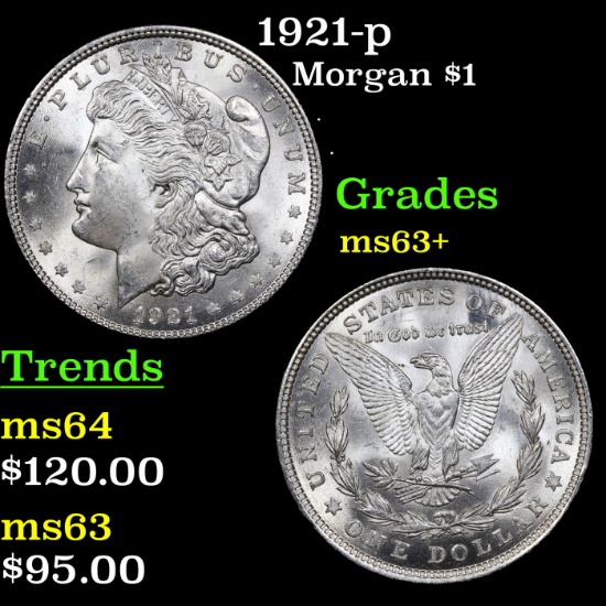 1921-p Morgan Dollar $1 Grades Select+ Unc