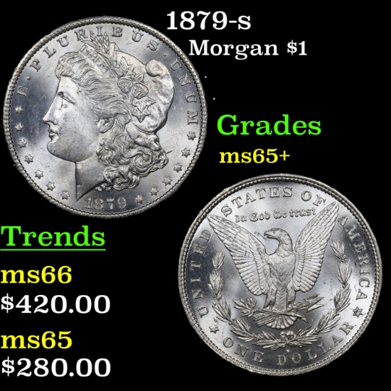 1879-s Morgan Dollar $1 Grades GEM+ Unc