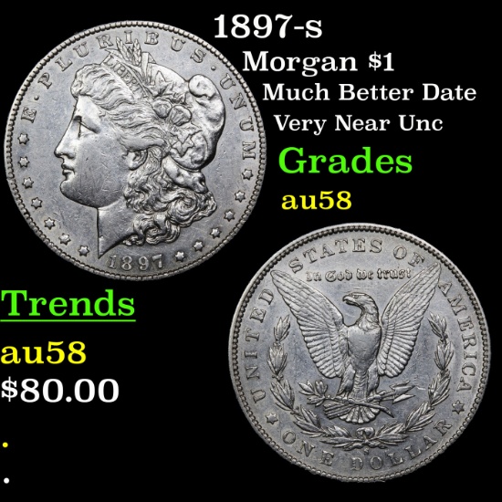 1897-s Morgan Dollar $1 Grades Choice AU/BU Slider