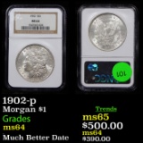 1902-p Morgan Dollar $1 Graded ms64 By NGC