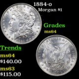 1884-o Morgan Dollar $1 Grades Choice Unc