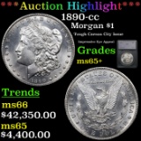 ***Auction Highlight*** 1890-cc Morgan Dollar $1 Graded ms65+ By SEGS (fc)