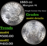 1883-cc Morgan Dollar $1 Graded ms64 details By SEGS