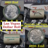 ***Auction Highlight*** Full Morgan/Peace Casino Las Vegas Flamingo silver $1 roll $20, 1883 & 1896