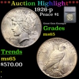 ***Auction Highlight*** 1926-p Peace Dollar $1 Graded ms65 By SEGS (fc)