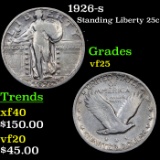 1926-s Standing Liberty Quarter 25c Grades vf+