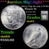 ***Auction Highlight*** 1927-p Top 50 vam 2 I3 R5 Peace Dollar $1 Graded ms64 By SEGS (fc)