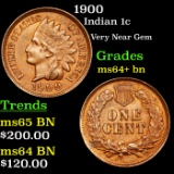 1900 Indian Cent 1c Grades Choice+ Unc BN