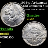 1937-p Arkansas Old Commem Half Dollar 50c Grades GEM Unc