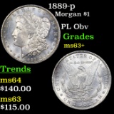 1889-p Morgan Dollar $1 Grades Select+ Unc