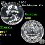 Proof 1956 Washington Quarter 25c Grades GEM++ Proof