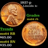1927-p Lincoln Cent 1c Grades Choice Unc RB