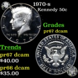 Proof 1970-s Kennedy Half Dollar 50c Grades GEM++ Proof Deep Cameo