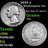 1932-s Washington Quarter 25c Grades f+