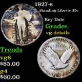1927-s Standing Liberty Quarter 25c Grades vg details