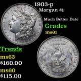 1903-p Morgan Dollar $1 Grades BU+