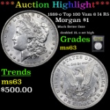 ***Auction Highlight*** 1889-o Top 100 Vam 6 I4 R5 Morgan Dollar $1 Graded Select Unc By USCG (fc)